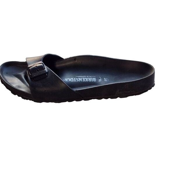 Birkenstock Madrid EVA Womens Black Rubber Sandals Slides Size 38 US 7 Narrow - Picture 1 of 10